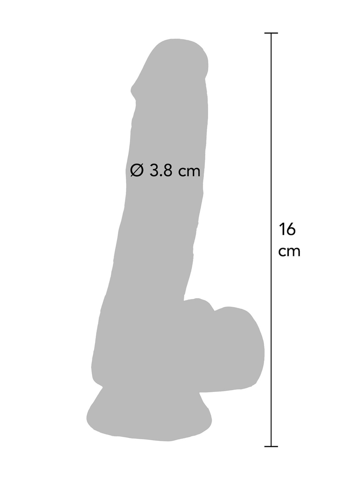 Clear Dildo TPE 16 cm — zdjęcie 3