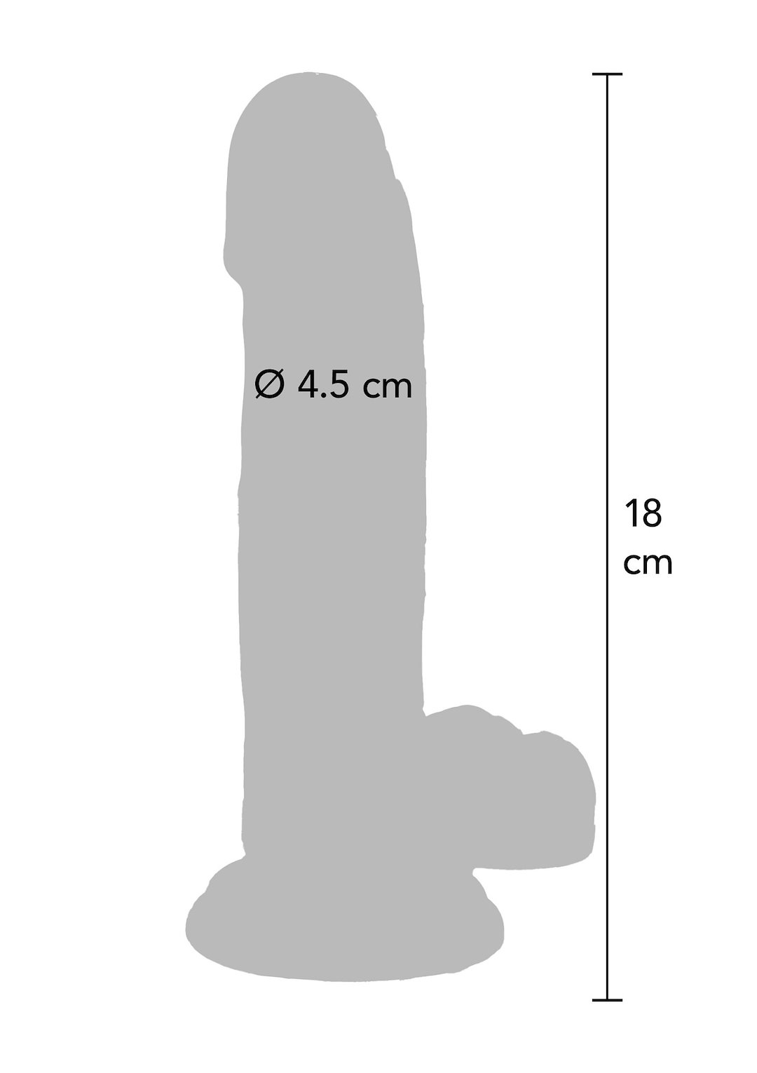 Clear Dildo TPE 18 cm — zdjęcie 3