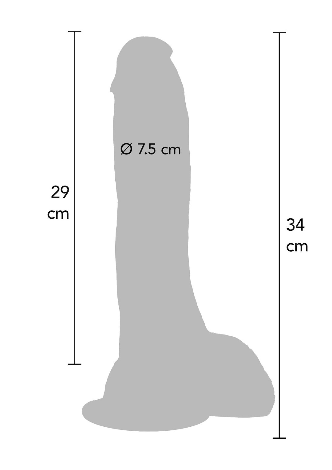 ToyJoy Get Real Extreme 34 cm XXXL Dildo — zdjęcie 5