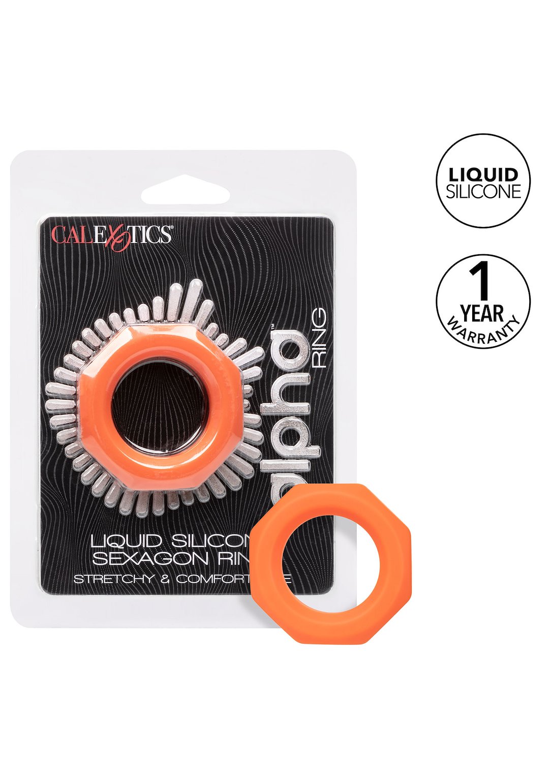 CalExotics Alpha Liquid Silicone Sexagon Ring — zdjęcie 5