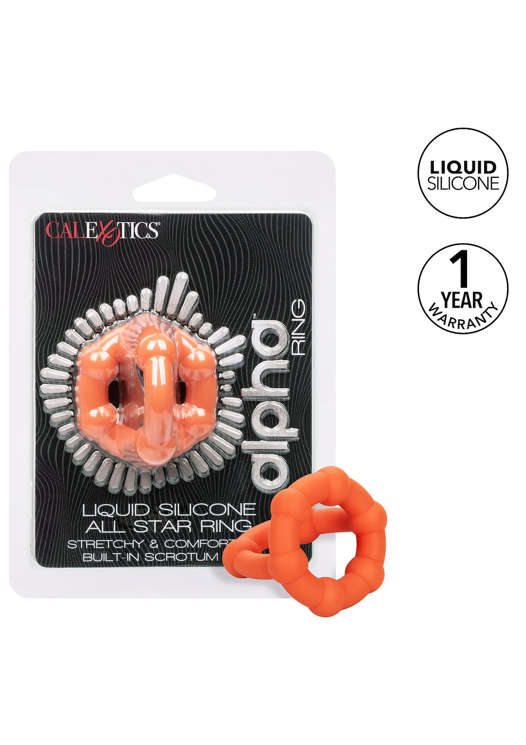 CalExotics Alpha Liquid Silicone All Star Ring — zdjęcie 5