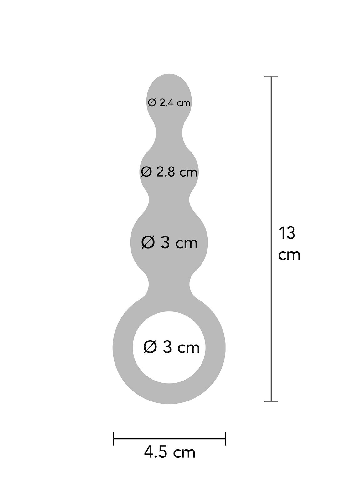ToyJoy Buttocks The Stuffer 3-Balls Metallic Silicone Plug — zdjęcie 6