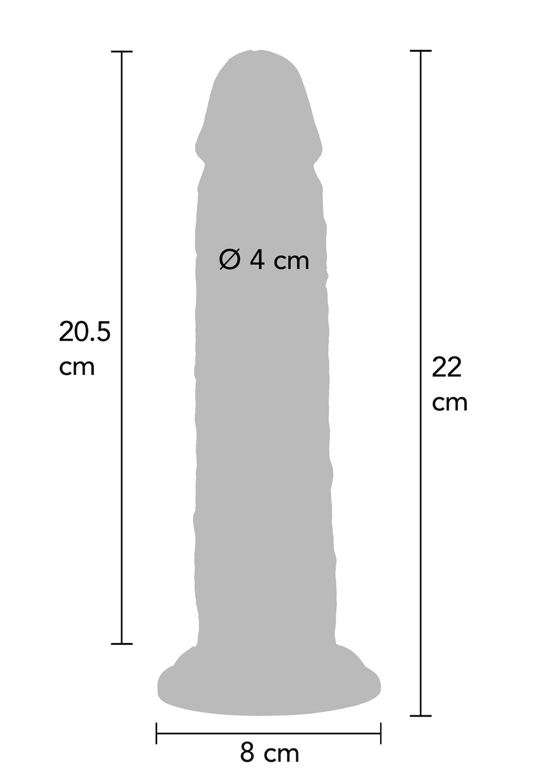 Silicone Foreskin Dong 22 cm — zdjęcie 6