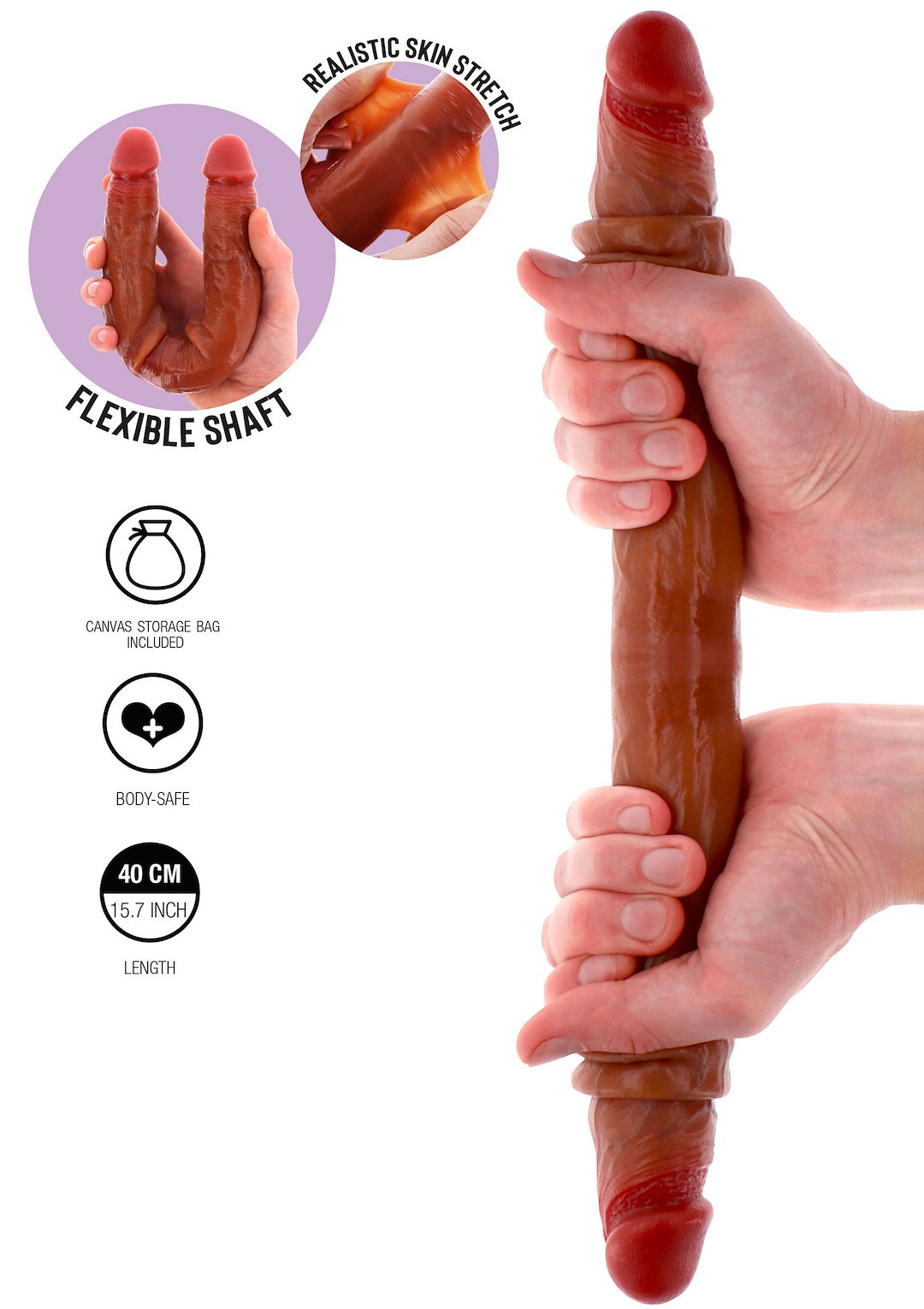 Silicone Foreskin D-Dong 40 cm — zdjęcie 6