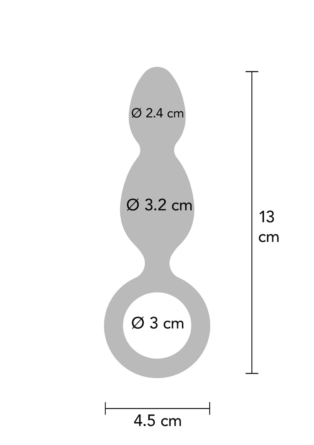 ToyJoy Buttocks The Plugger 2-Balls Metallic Silicone Plug — zdjęcie 7