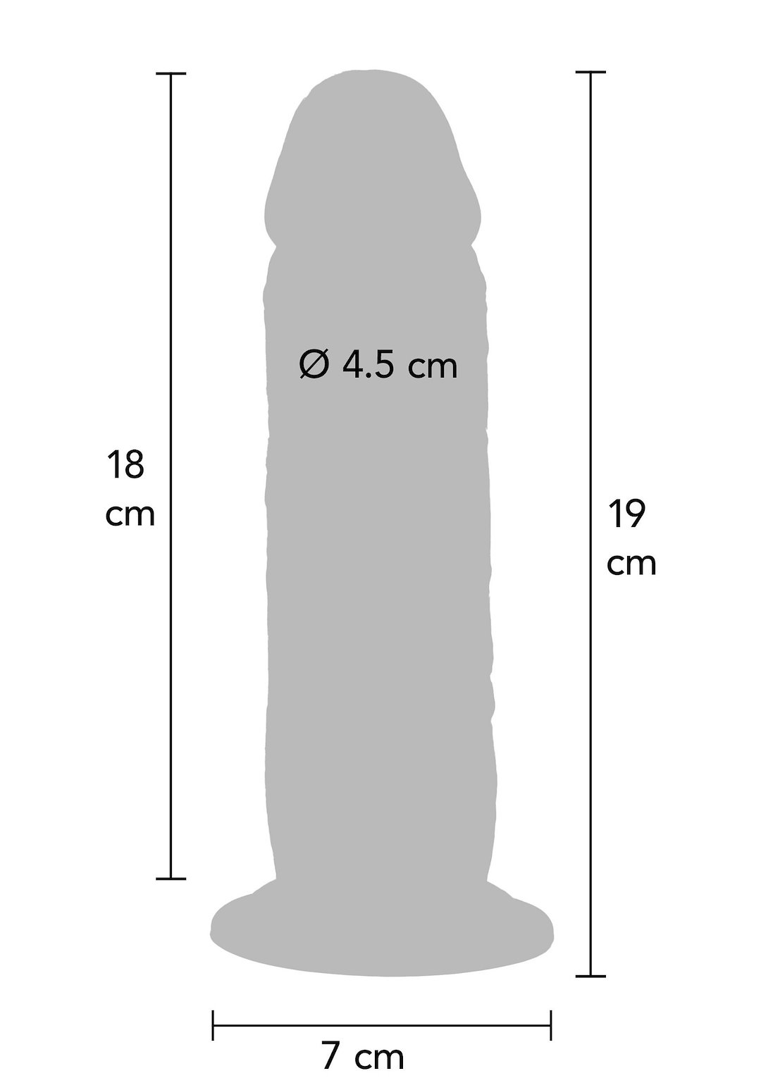 ToyJoy Get Real Silicone Foreskin Dong 19 cm — zdjęcie 7