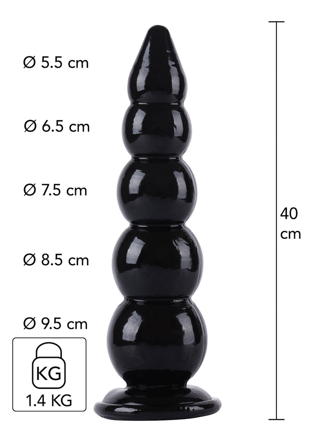 Hidden Desire - Buttplug Balls 40 cm