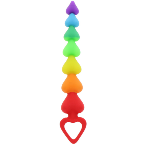ToyJoy Anal Play Rainbow Heart Beads