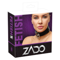 Skórzana obroża czarna S-L