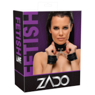 Skórzane kajdanki z obrożą