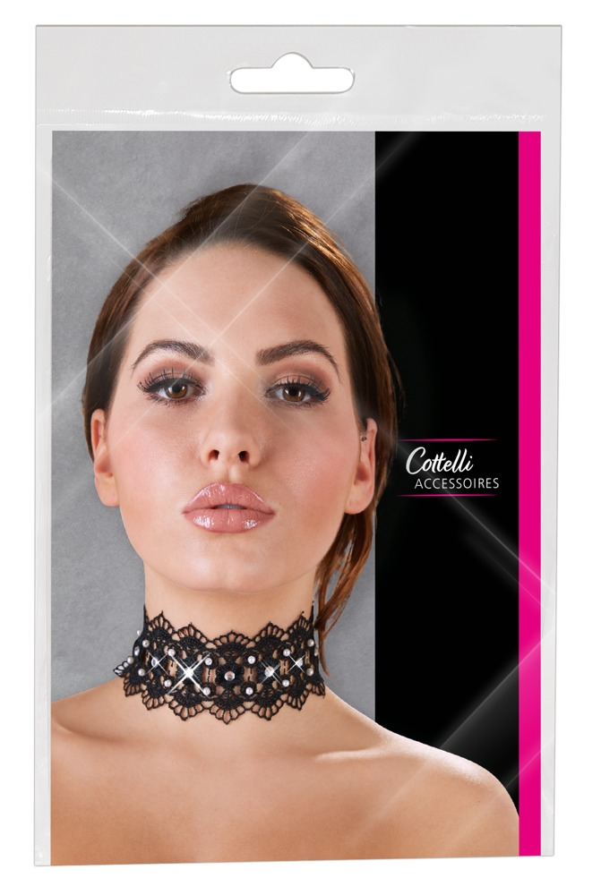 Cottelli Accessoires - Naszyjnik koronkowy