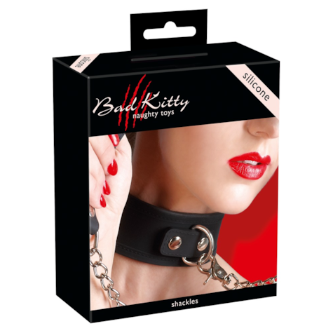 Silikonowa obroża ze smyczą