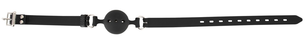 Czarny silikonowy knebel kula Bad Kitty śr. 4cm — zdjęcie 4