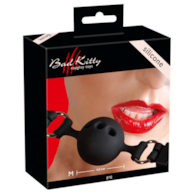 Czarny silikonowy knebel kula Bad Kitty śr. 4cm