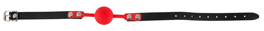 Czerwony silikonowy knebel kula Bad Kitty śr. 4cm — zdjęcie 4