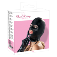 Maska czarna z otworami na oczy i usta