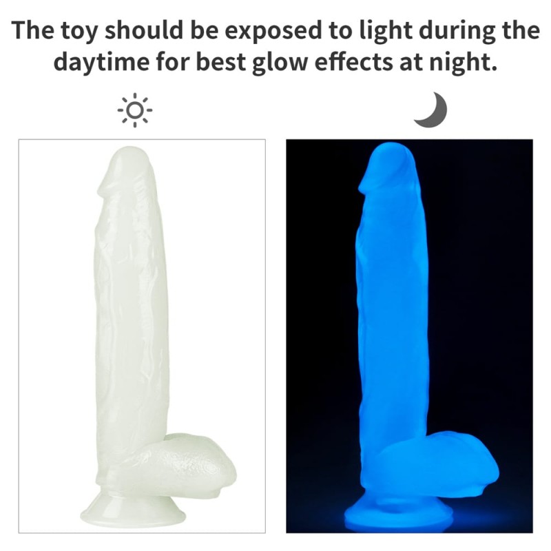 Dildo z przyssawką świecące w ciemności Lumino Play 26 cm Lovetoy — zdjęcie 3