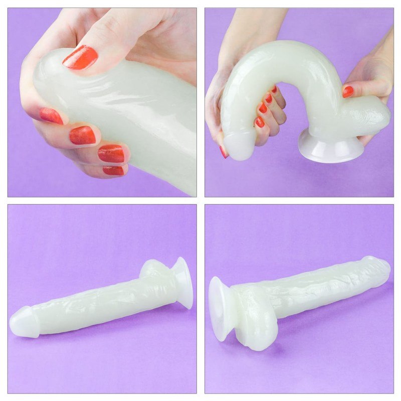 Dildo z przyssawką świecące w ciemności Lumino Play 26 cm Lovetoy — zdjęcie 5