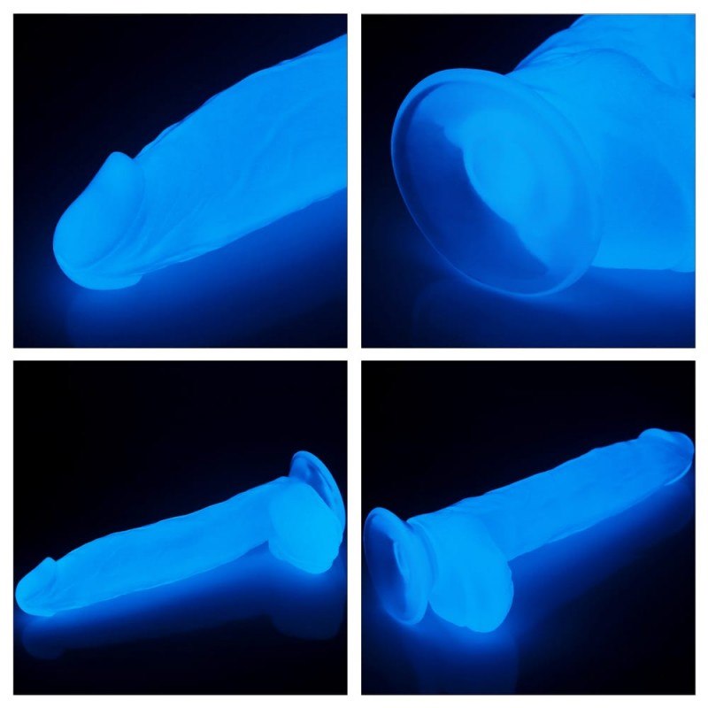 Dildo z przyssawką świecące w ciemności Lumino Play 26 cm Lovetoy — zdjęcie 6