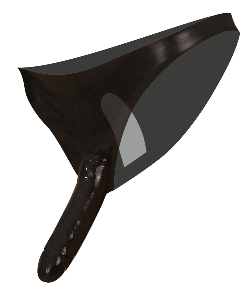 Lateksowe majtki z dildo S-L — zdjęcie 4