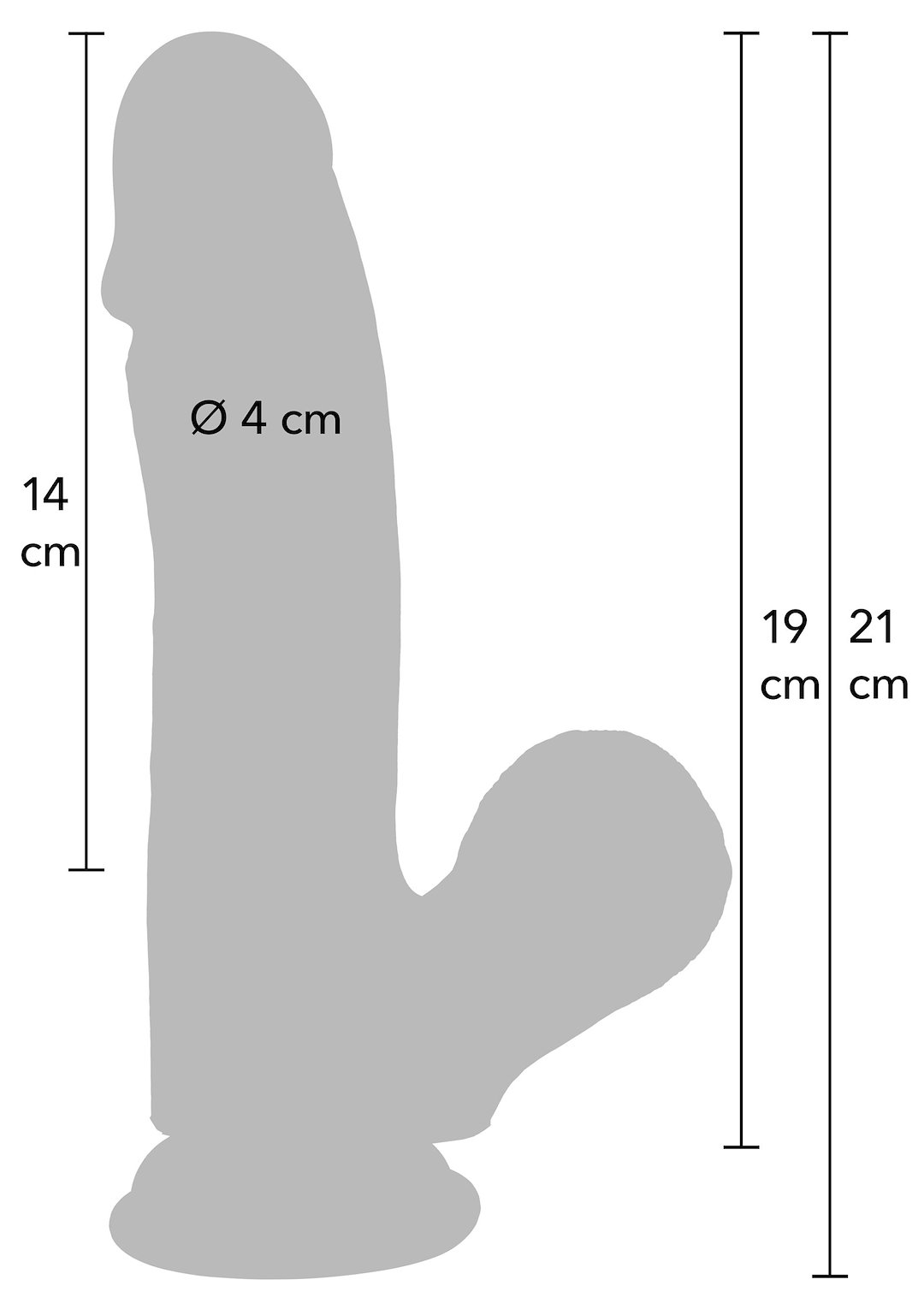 Realistic Dildo Liquid Silicone 19 cm — zdjęcie 3
