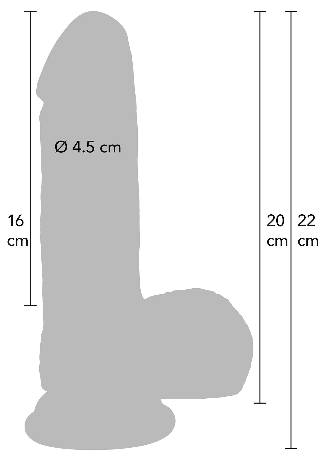 Realistic Dildo Liquid Silicone 20 cm — zdjęcie 3