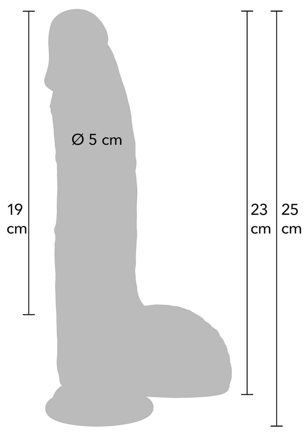 Realistic Dildo Liquid Silicone 23 cm — zdjęcie 3
