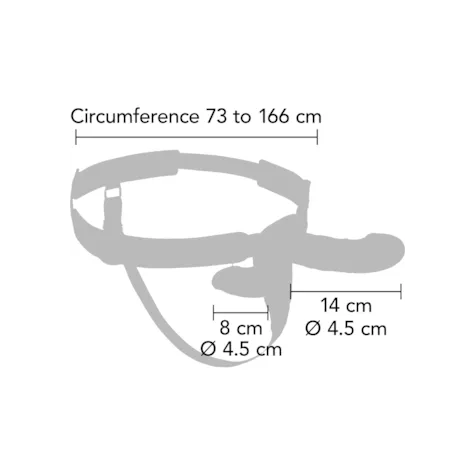 Double Vibrating Pleasure Penis Strapon Silicone 14 cm