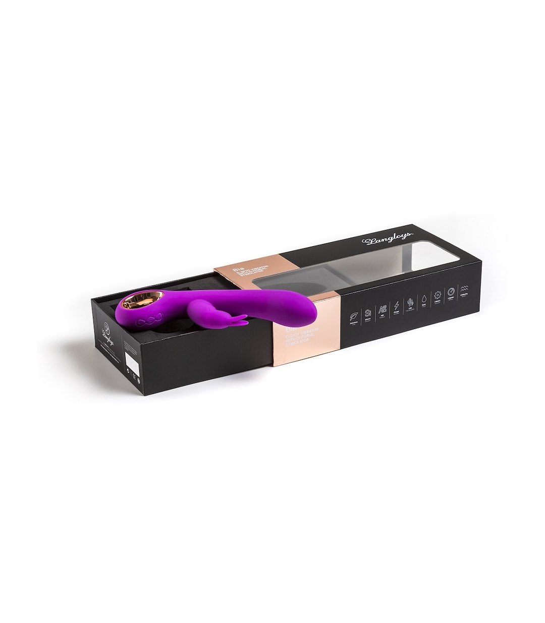 G-SPOT VIBRATOR WITH BLACK BIA CLITORAL STIMULATOR — zdjęcie 2