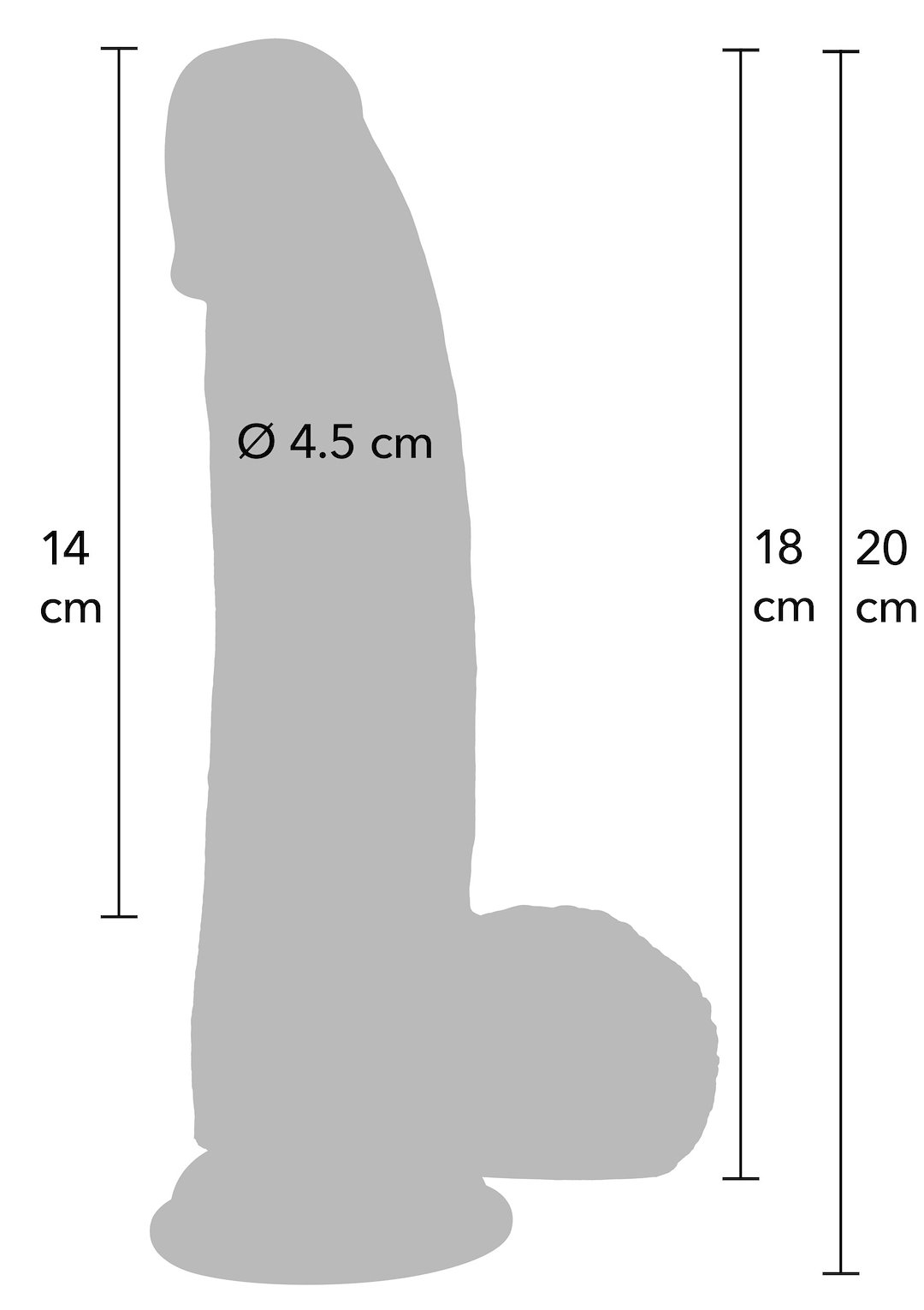 Realistic Dildo Liquid Silicone 18 cm — zdjęcie 3