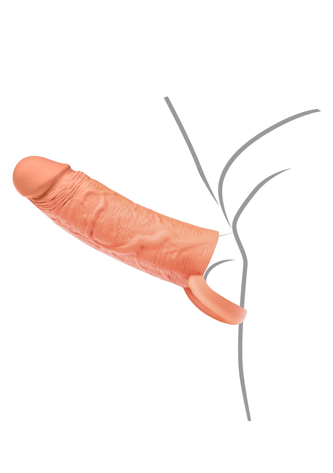 Penis Sleeve Liquid Silicone Ring 20 cm — zdjęcie 2