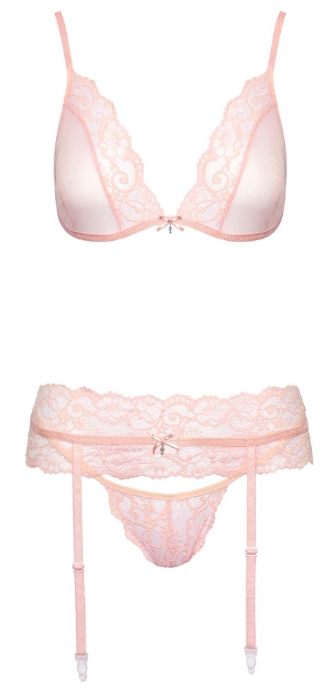 Komplet bielizny z pasem do pończoch Rosa L/XL Kissable — zdjęcie 4