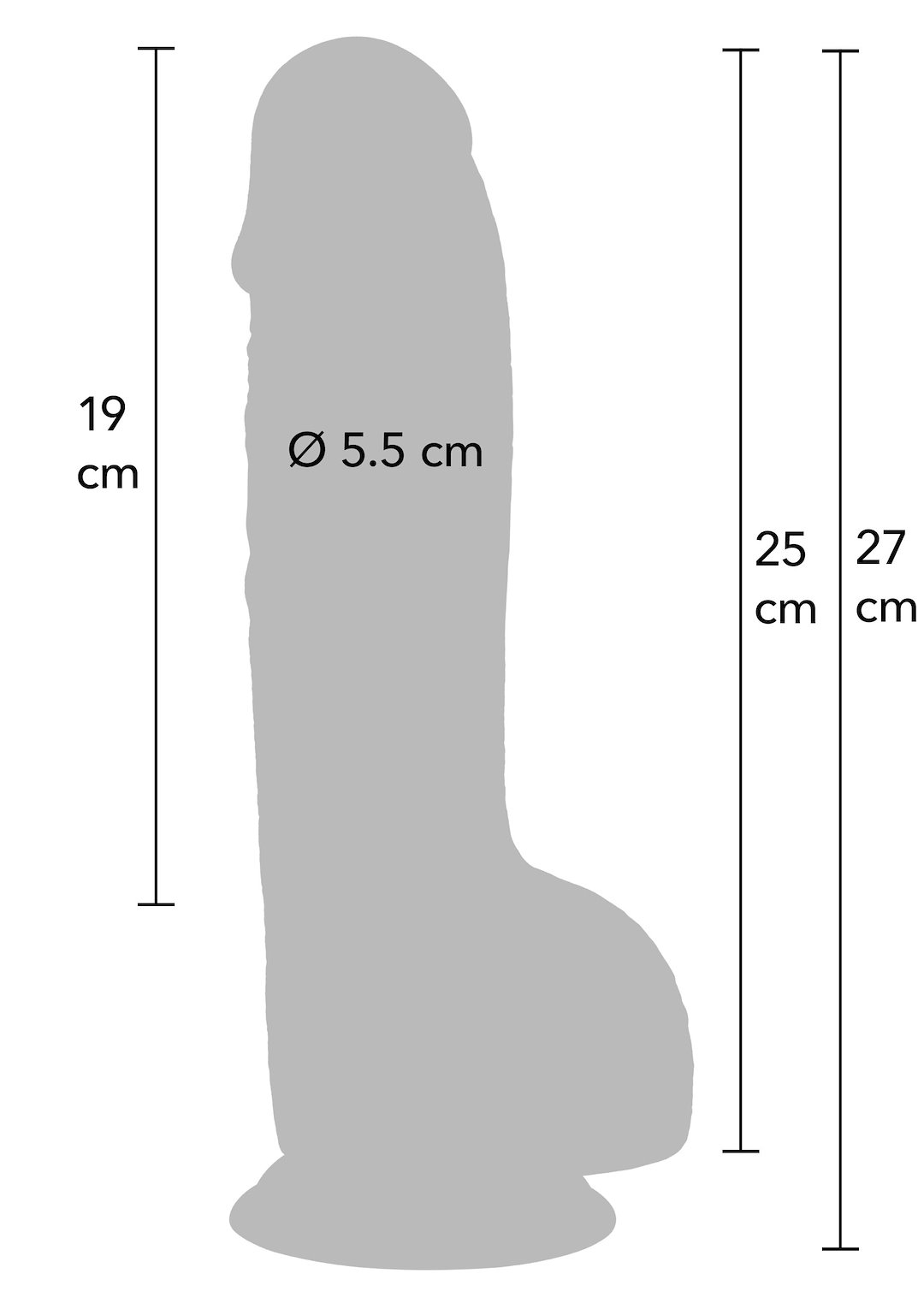 Realistic Dildo PVC 25 cm — zdjęcie 6
