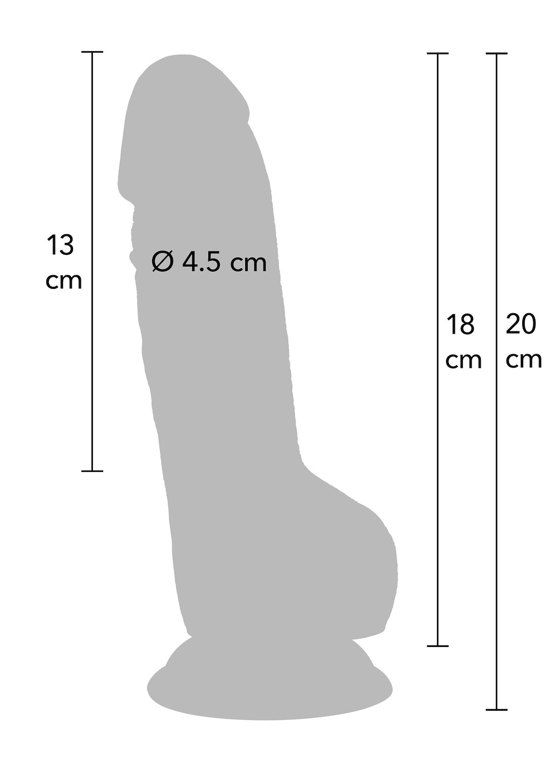 Realistic Dildo PVC 18 cm — zdjęcie 8