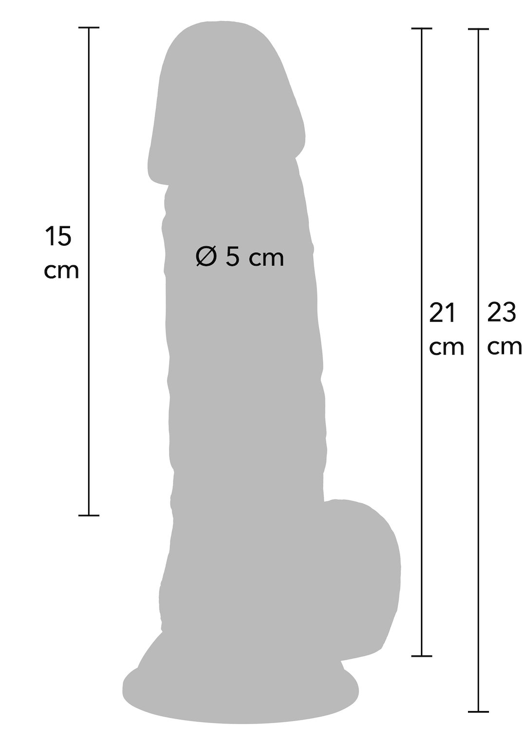 Realistic Dildo PVC 21 cm — zdjęcie 8