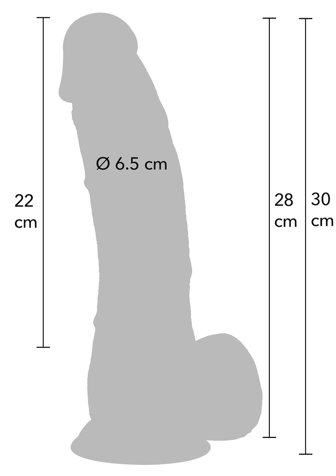 Realistic Dildo PVC 28 cm — zdjęcie 8