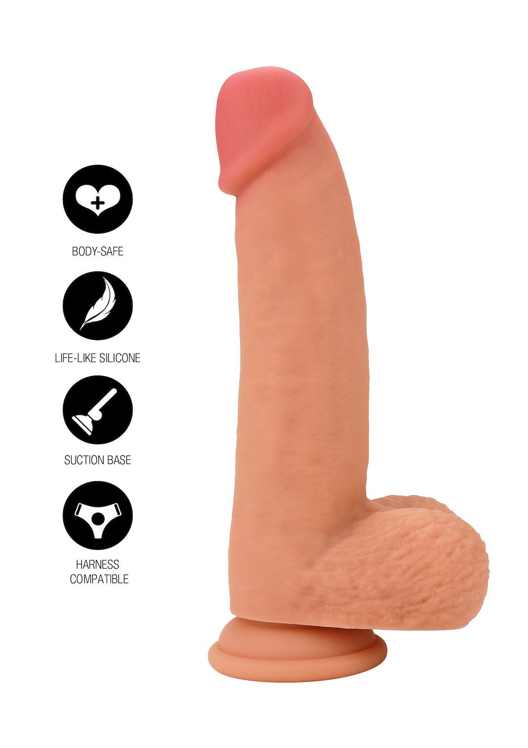 Realistic Dildo Liquid Silicone 18 cm — zdjęcie 10