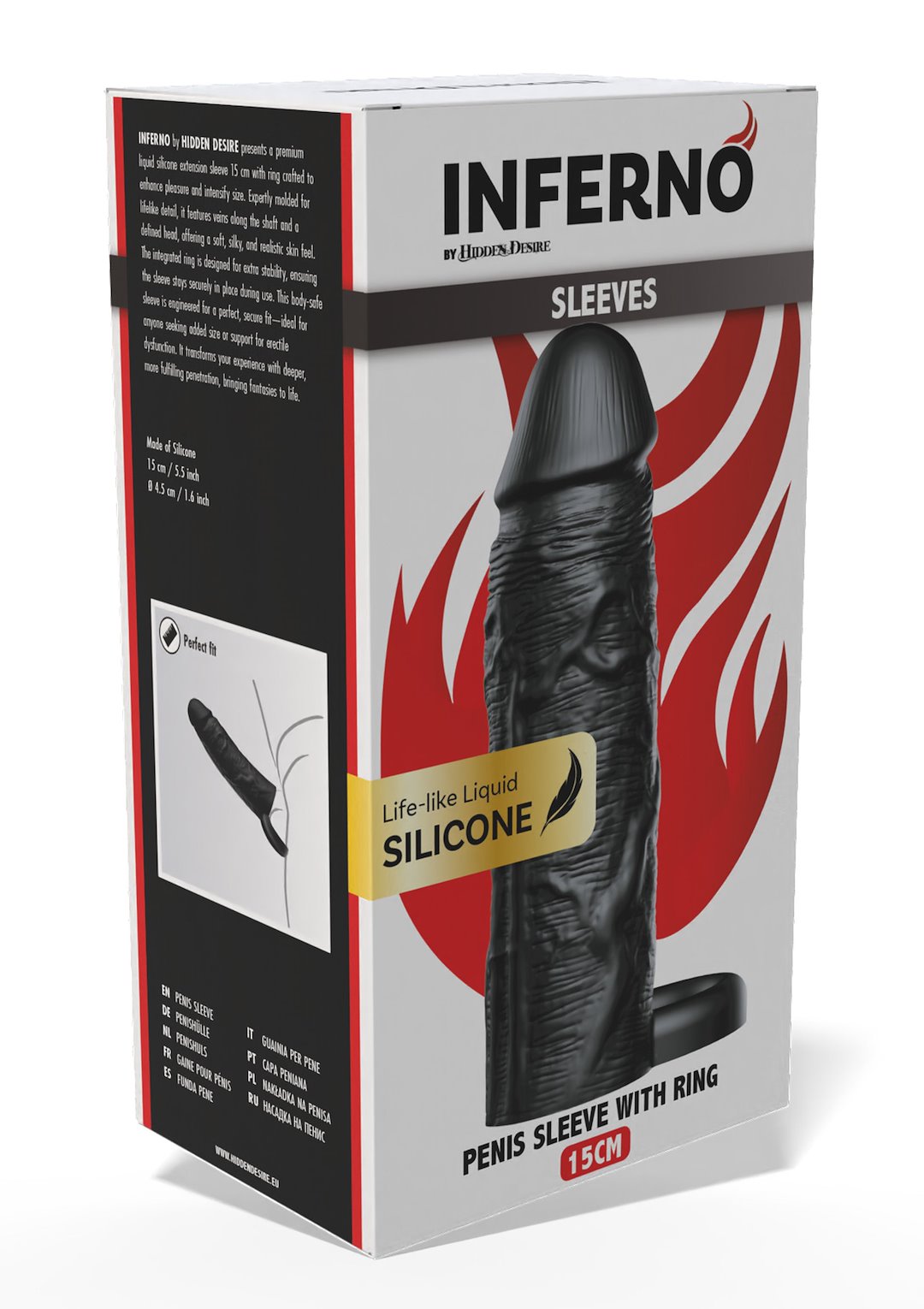 Hidden Desire - Penis Sleeve Liquid Silicone Ring 15 cm