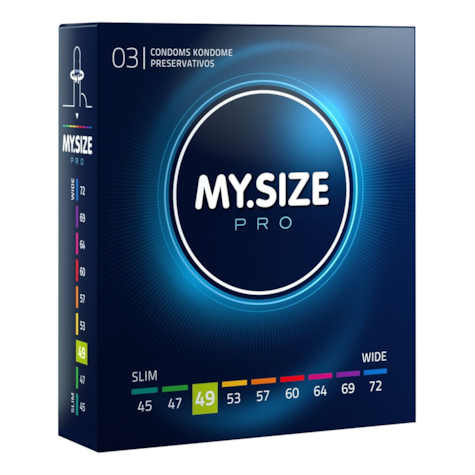 Prezerwatywy 49 mm 3 szt. My.Size Pro