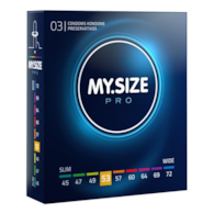 Prezerwatywy 53 mm 3 szt. My.Size Pro