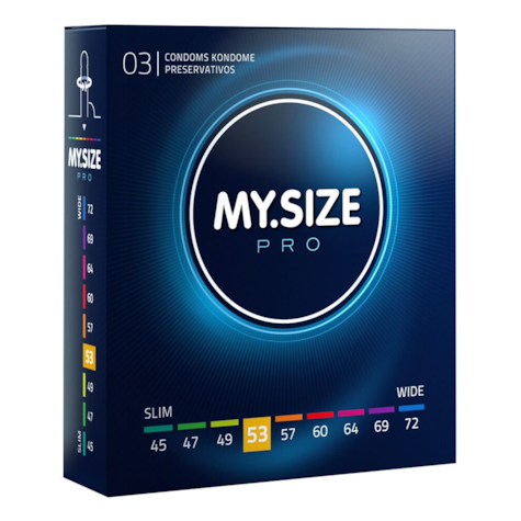 Prezerwatywy 53 mm 3 szt. My.Size Pro