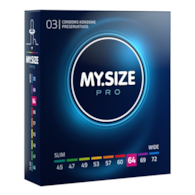 Prezerwatywy 64 mm 3 szt. My.Size Pro