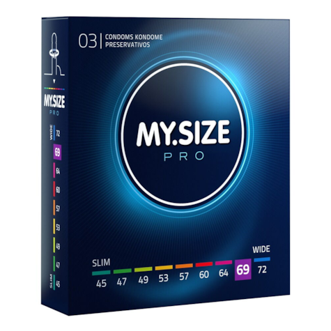 Prezerwatywy 69 mm 3 szt. My.Size Pro