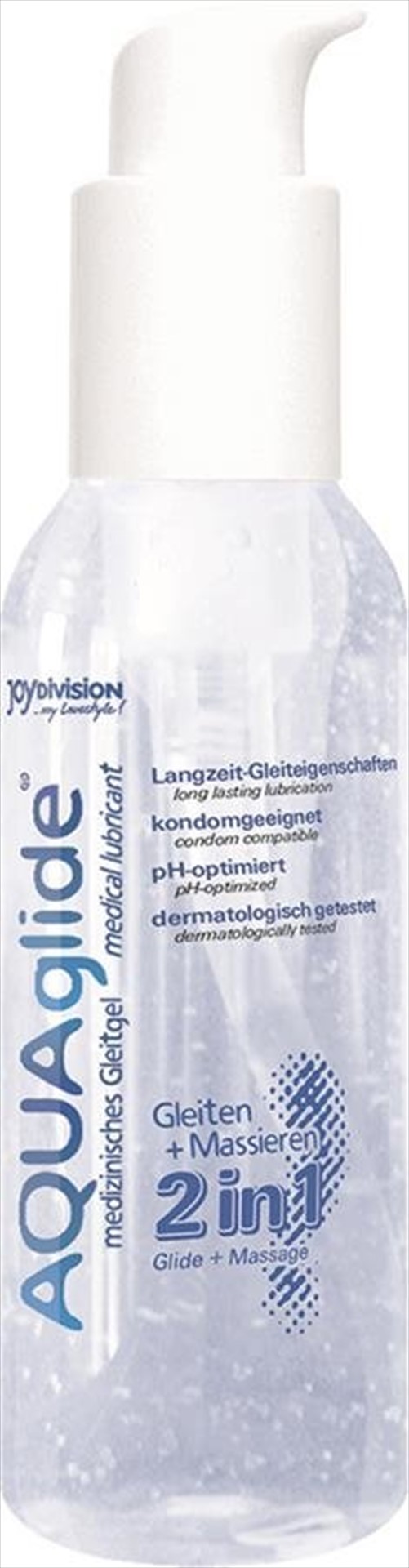 *AQUAglide 2 in 1, Lubricant and massage gel, 125 ml.