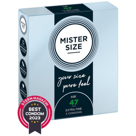 Prezerwatywy 47mm 3 szt. Mister Size