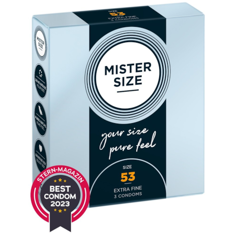 Prezerwatywy 53mm 3 szt. Mister Size