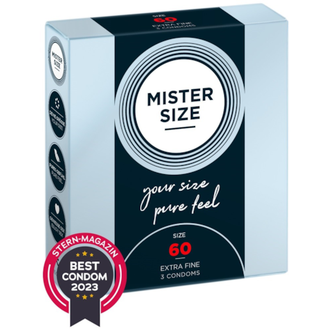 Prezerwatywy 60mm 3 szt. Mister Size