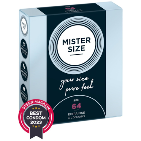 Prezerwatywy 64mm 3 szt. Mister Size