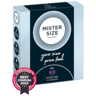 Prezerwatywy 69mm 3 szt. Mister Size