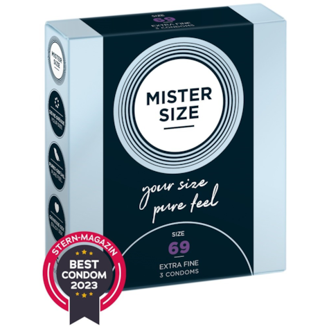 Prezerwatywy 69mm 3 szt. Mister Size